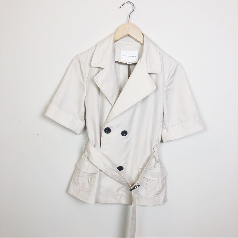 Banana Republic Khaki Safari Trench Jacket